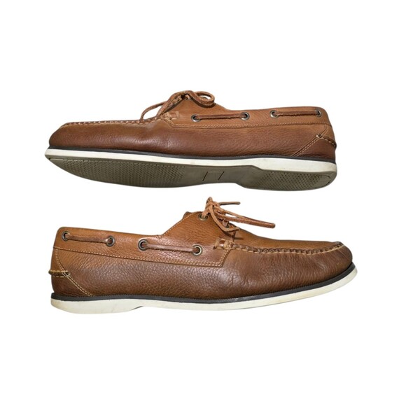 Peter Millar Boat Shoes Mens Size 11.5M Brown Leather Lace Up main image 4